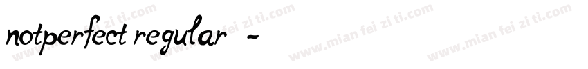 notperfect regular 字体字体转换